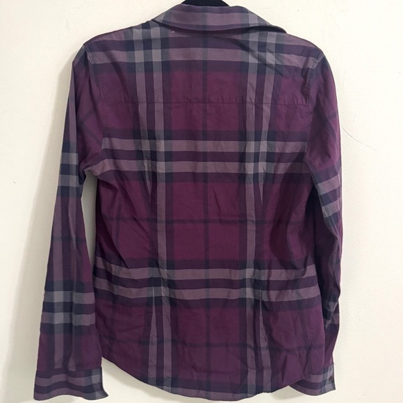 Burberry Lavender and Charcoal Check Shirt - Picture 3 of 4
